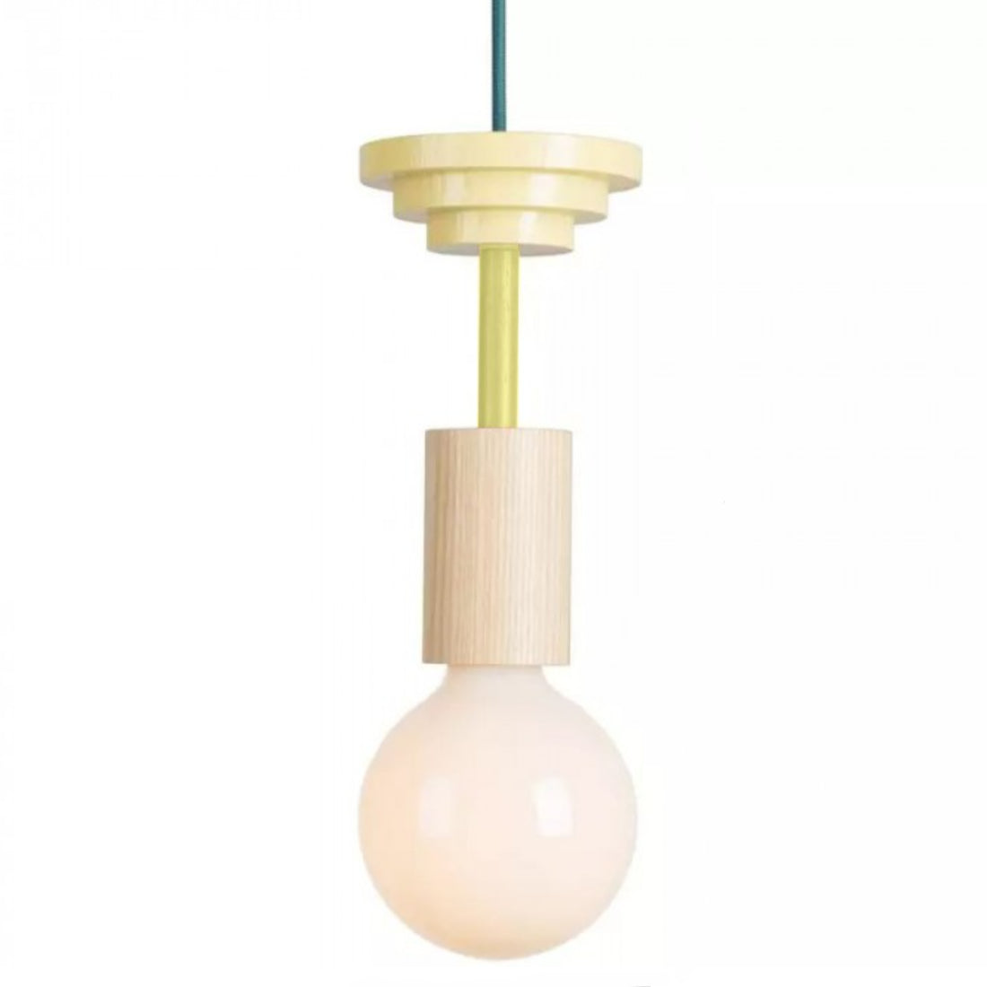 Alvar Multicolor Geometric Wood Pendant Light 11