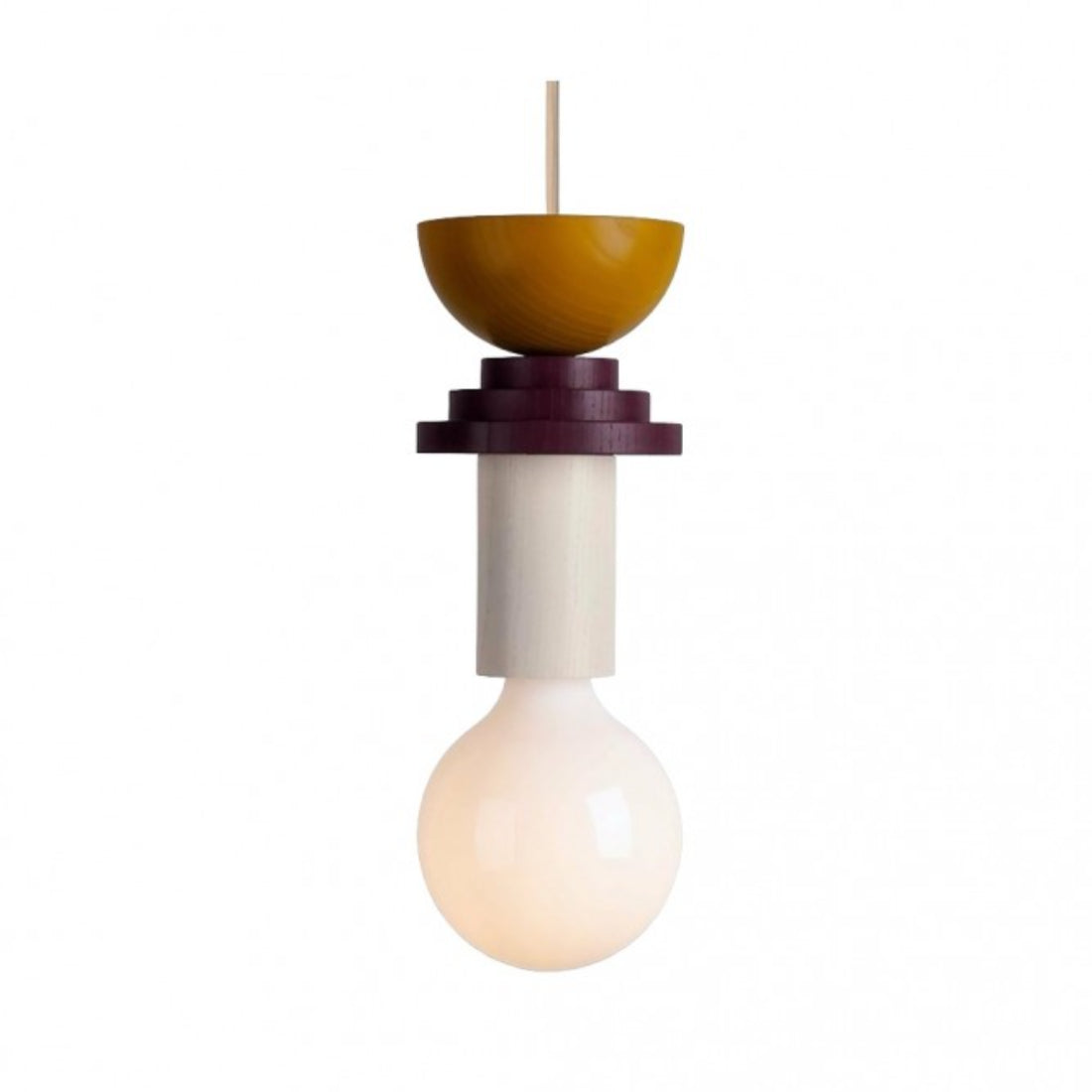 Alvar Multicolor Geometric Wood Pendant Light 12