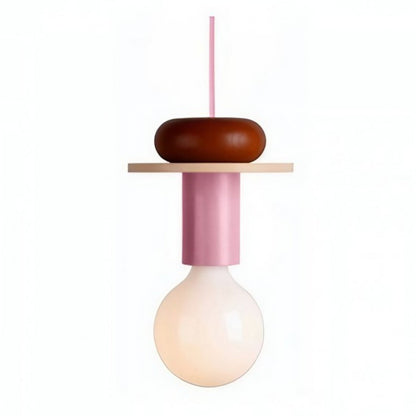 Alvar Multicolor Geometric Wood Pendant Light 17