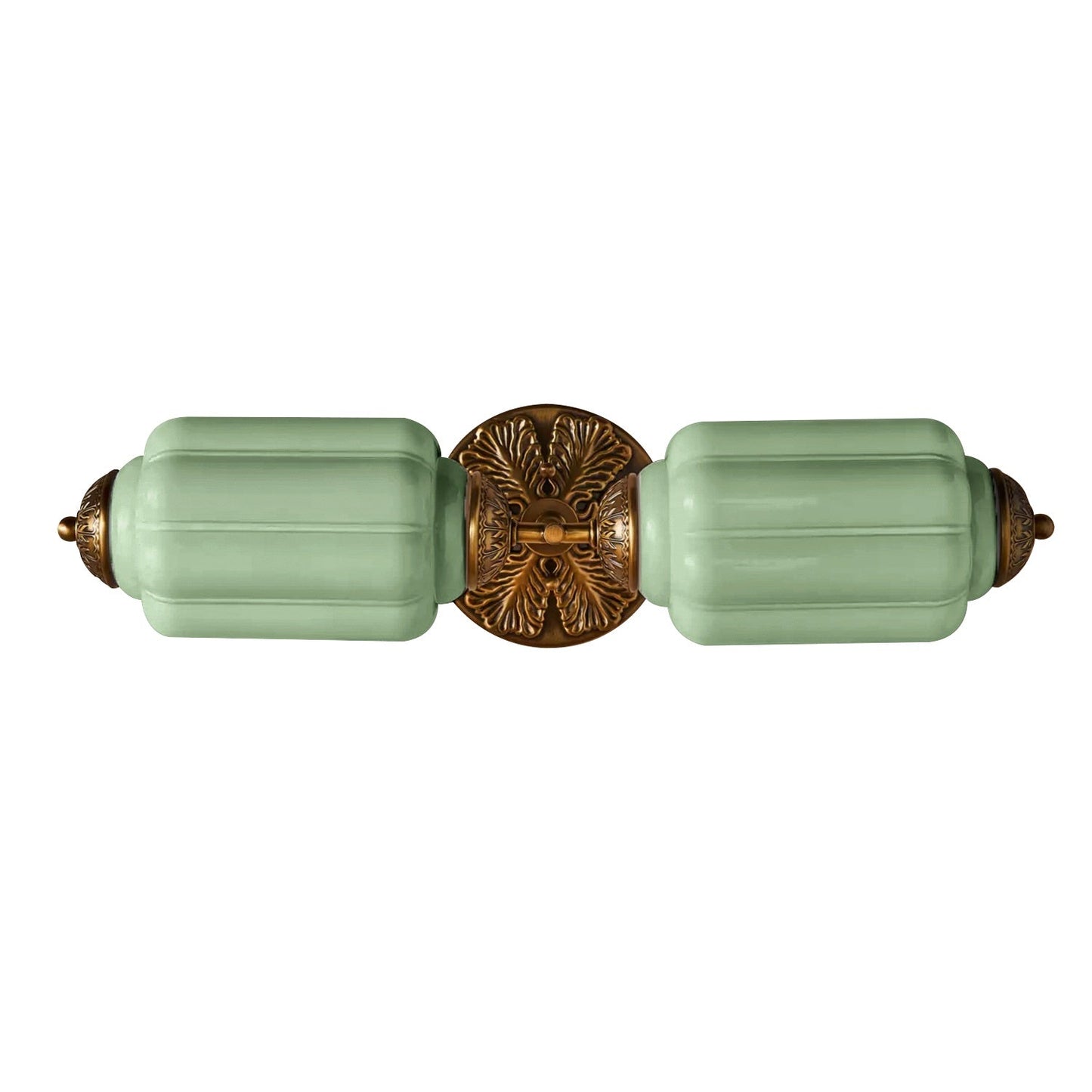 RoyaleGlow Vintage Brass Double Wall Sconce with Frosted Glass Shades-Royale Basic