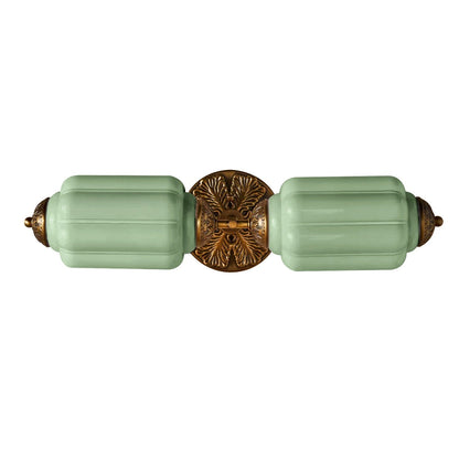 RoyaleGlow Vintage Brass Double Wall Sconce with Frosted Glass Shades-Royale Basic