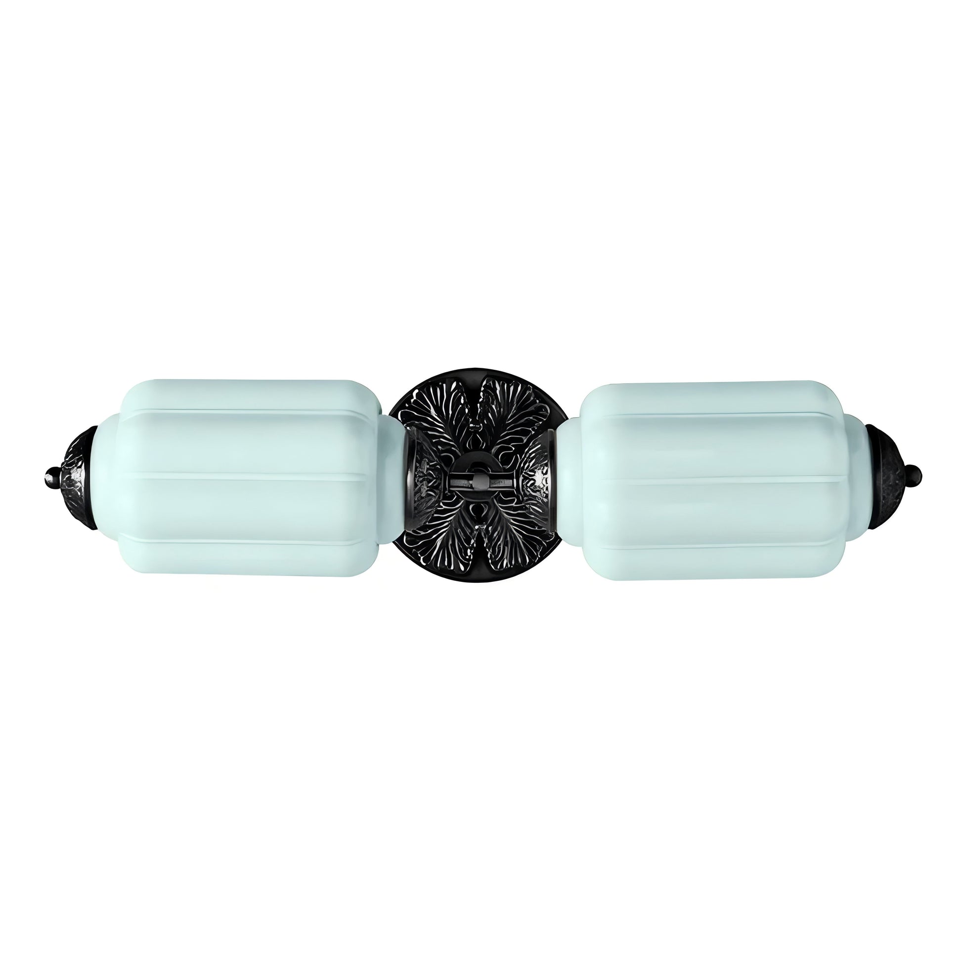 RoyaleGlow Vintage Brass Double Wall Sconce with Frosted Glass Shades-Royale Basic