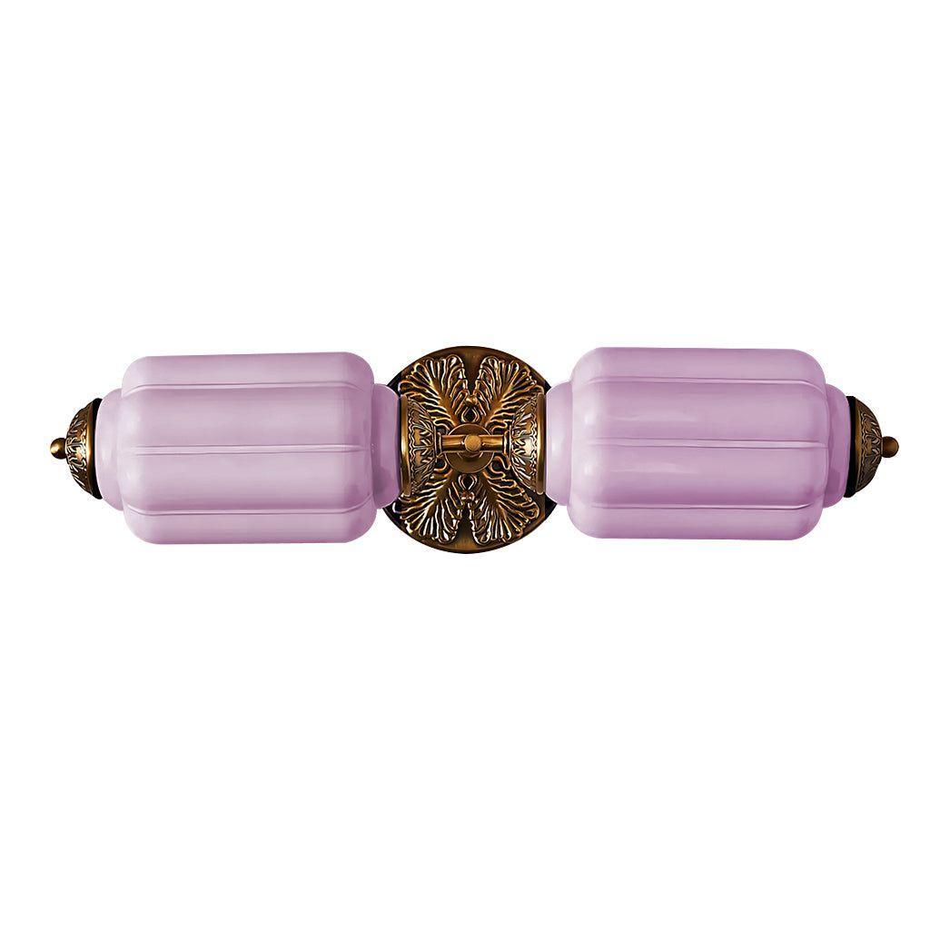 RoyaleGlow Vintage Brass Double Wall Sconce with Frosted Glass Shades-Royale Basic