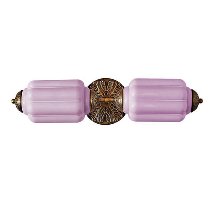 RoyaleGlow Vintage Brass Double Wall Sconce with Frosted Glass Shades-Royale Basic