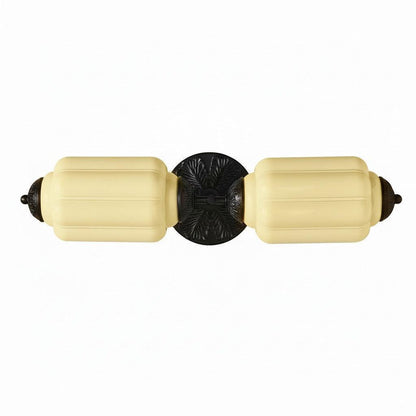 RoyaleGlow Vintage Brass Double Wall Sconce with Frosted Glass Shades-Royale Basic