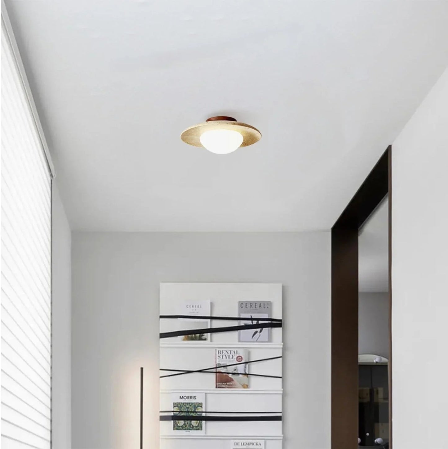 Anabelle Travertine Ceiling Lamp 4