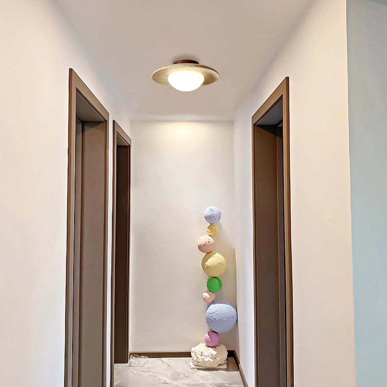 Anabelle Travertine Ceiling Lamp 5
