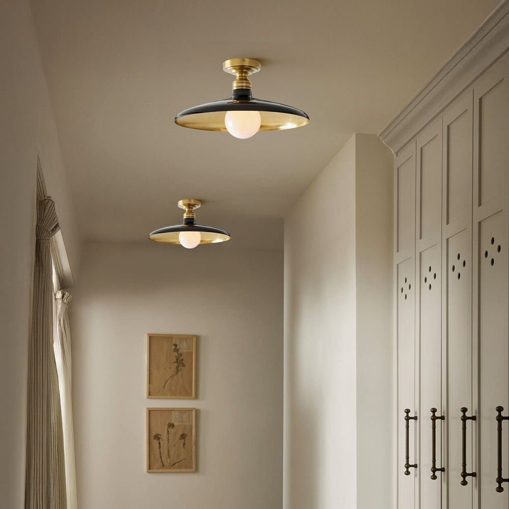 Ansel Farmhouse Industrial Metal Finish Flush Mount Ceiling Light 5