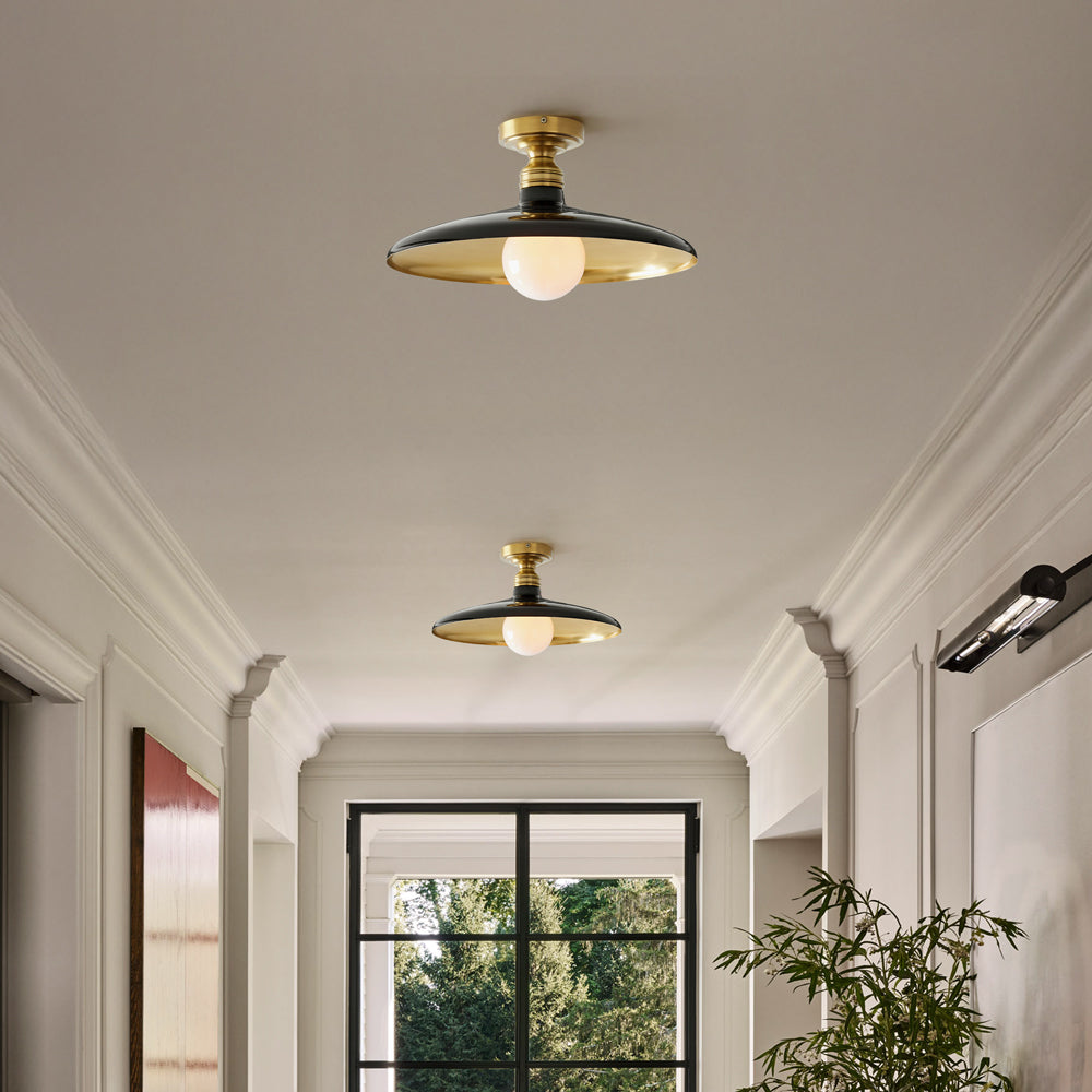 Ansel Farmhouse Industrial Metal Finish Flush Mount Ceiling Light 7
