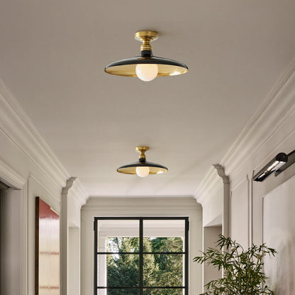 Ansel Farmhouse Industrial Metal Finish Flush Mount Ceiling Light 7