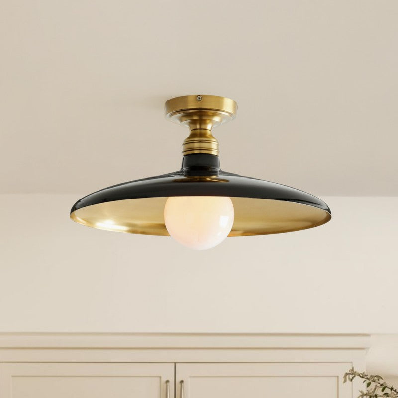 Ansel Farmhouse Industrial Metal Finish Flush Mount Ceiling Light 8