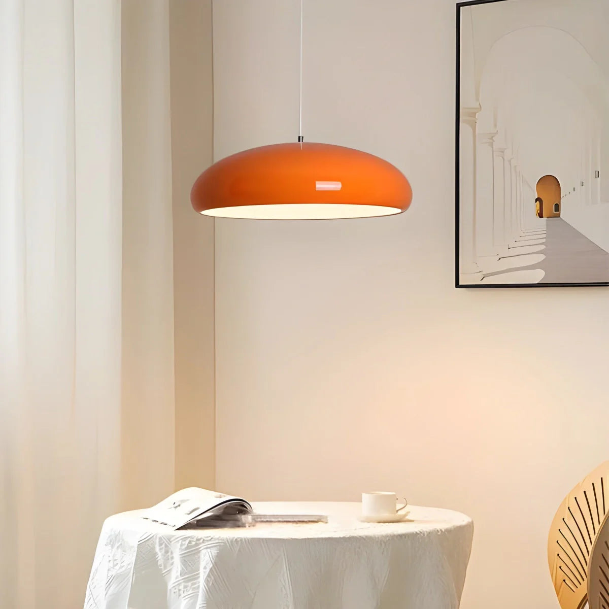 Royelux Round Pendant Light for Dining Room, Kitchen Island, Cafe & Bedroom Lighting