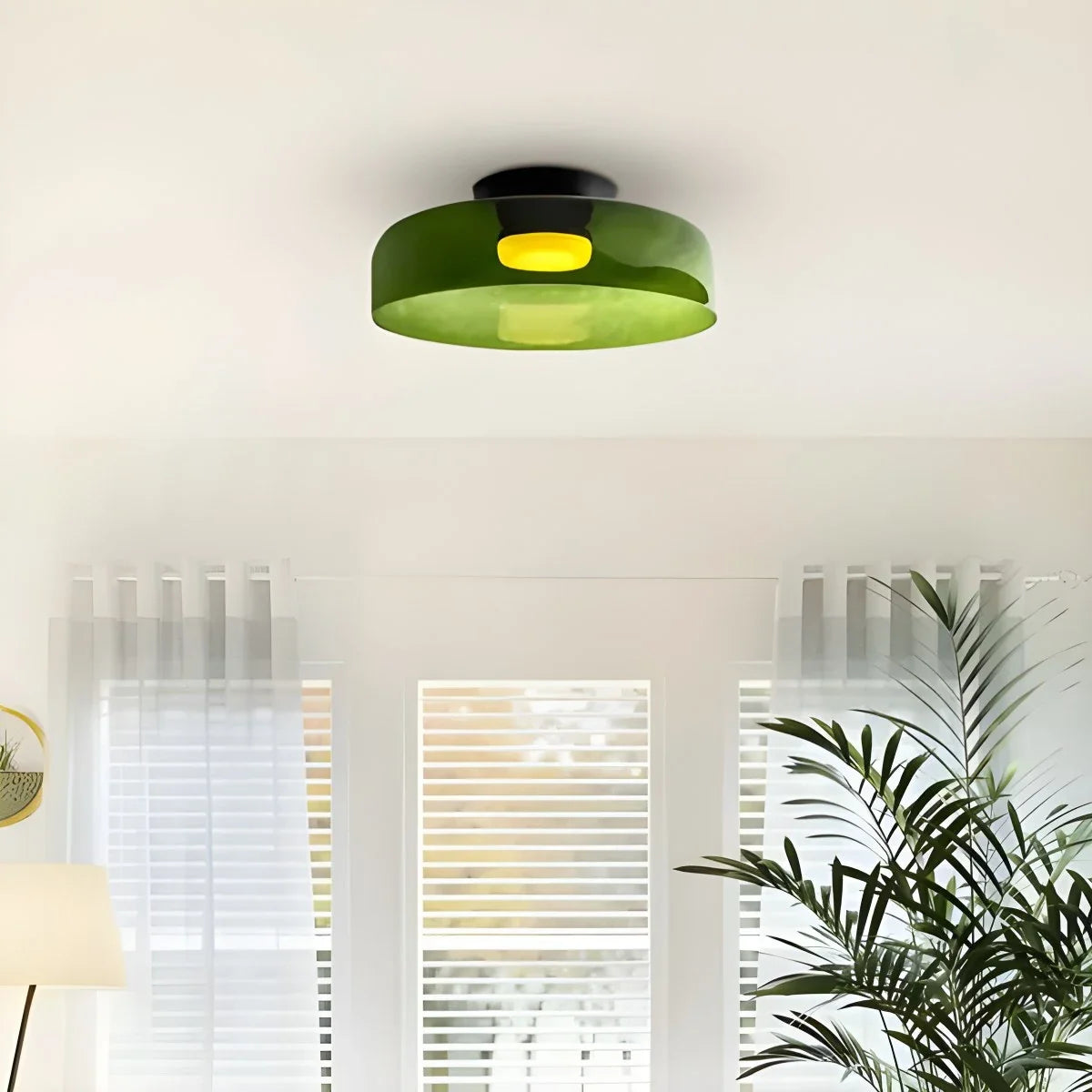 LuxRoyale Nordic LED Glass Flush Mount Ceiling Lamp for Living Room, Bedroom & Hallway