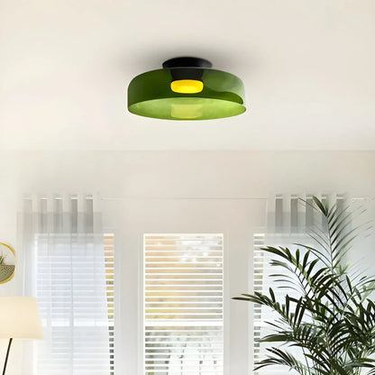 LuxRoyale Nordic LED Glass Flush Mount Ceiling Lamp for Living Room, Bedroom & Hallway