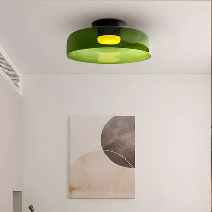 LuxRoyale Nordic LED Glass Flush Mount Ceiling Lamp for Living Room, Bedroom & Hallway