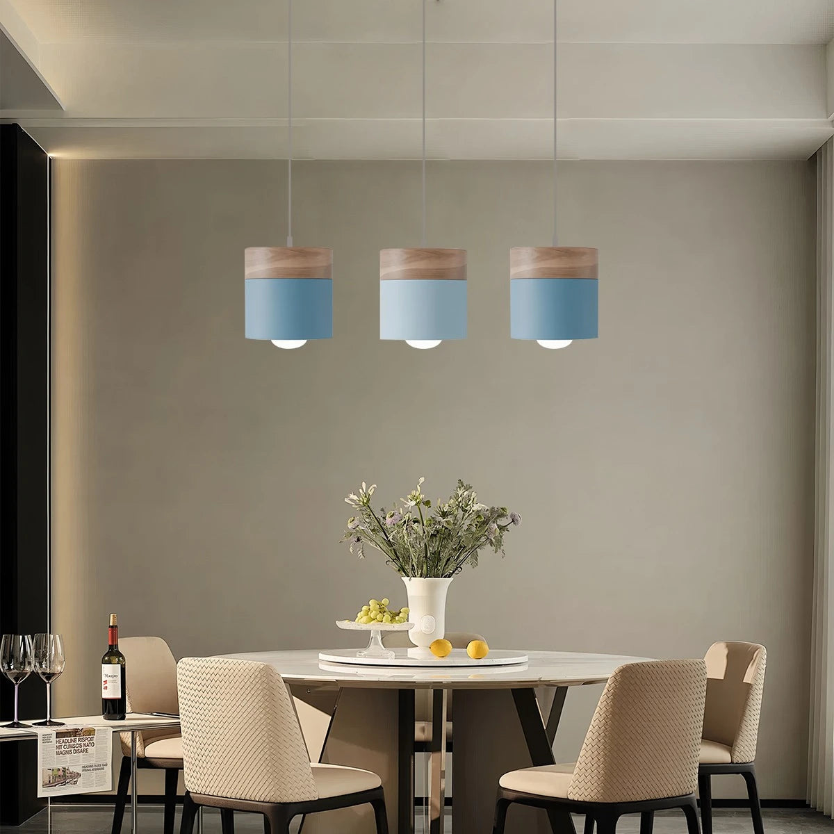 Antizer Laetus Modern Wood Accent Pendant Light 5