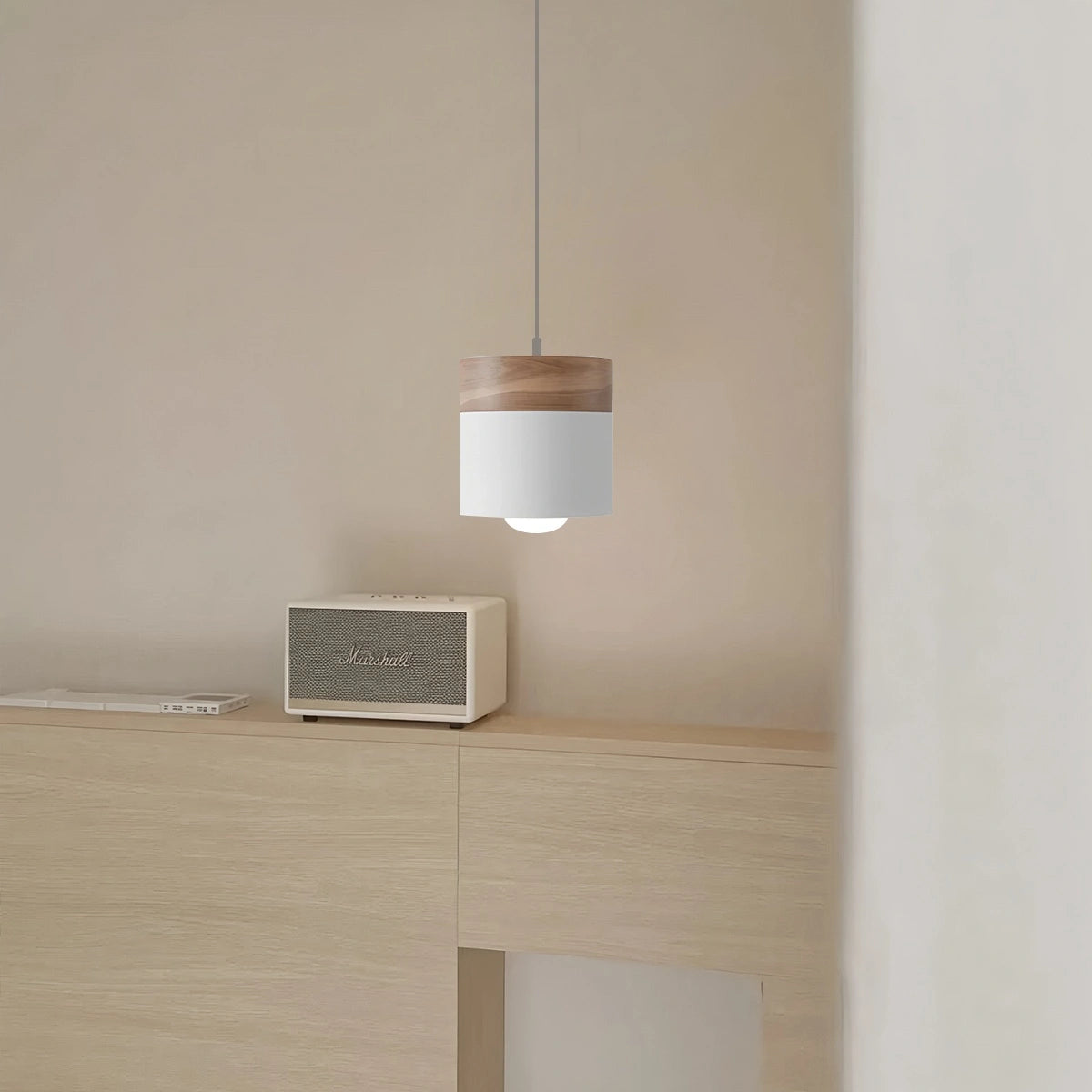 Antizer Laetus Modern Wood Accent Pendant Light 7