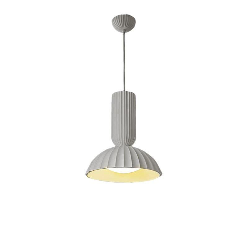 RoyaleGlow Pleated Dome Pendant Light - Modern Fluted Ceiling Fixture for Dining & Kitchen