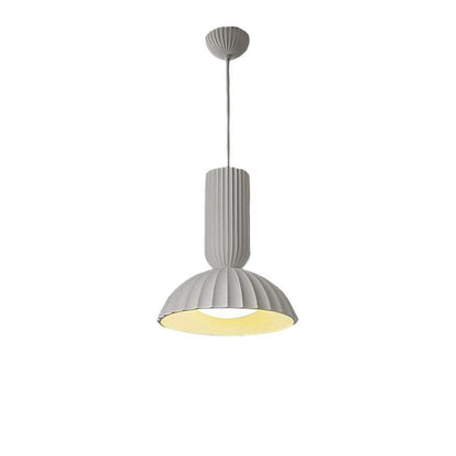 RoyaleGlow Pleated Dome Pendant Light - Modern Fluted Ceiling Fixture for Dining & Kitchen