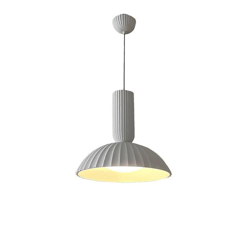 RoyaleGlow Pleated Dome Pendant Light - Modern Fluted Ceiling Fixture for Dining & Kitchen