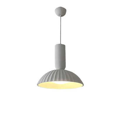 RoyaleGlow Pleated Dome Pendant Light - Modern Fluted Ceiling Fixture for Dining & Kitchen