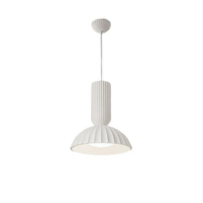 RoyaleGlow Pleated Dome Pendant Light - Modern Fluted Ceiling Fixture for Dining & Kitchen