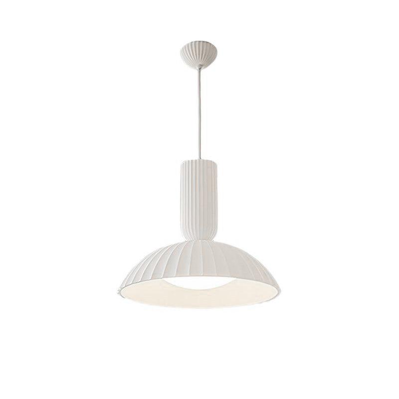 RoyaleGlow Pleated Dome Pendant Light - Modern Fluted Ceiling Fixture for Dining & Kitchen