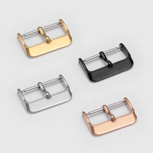 RoyaleGlow Apple Watch Strap Buckle Stainless Steel Pair