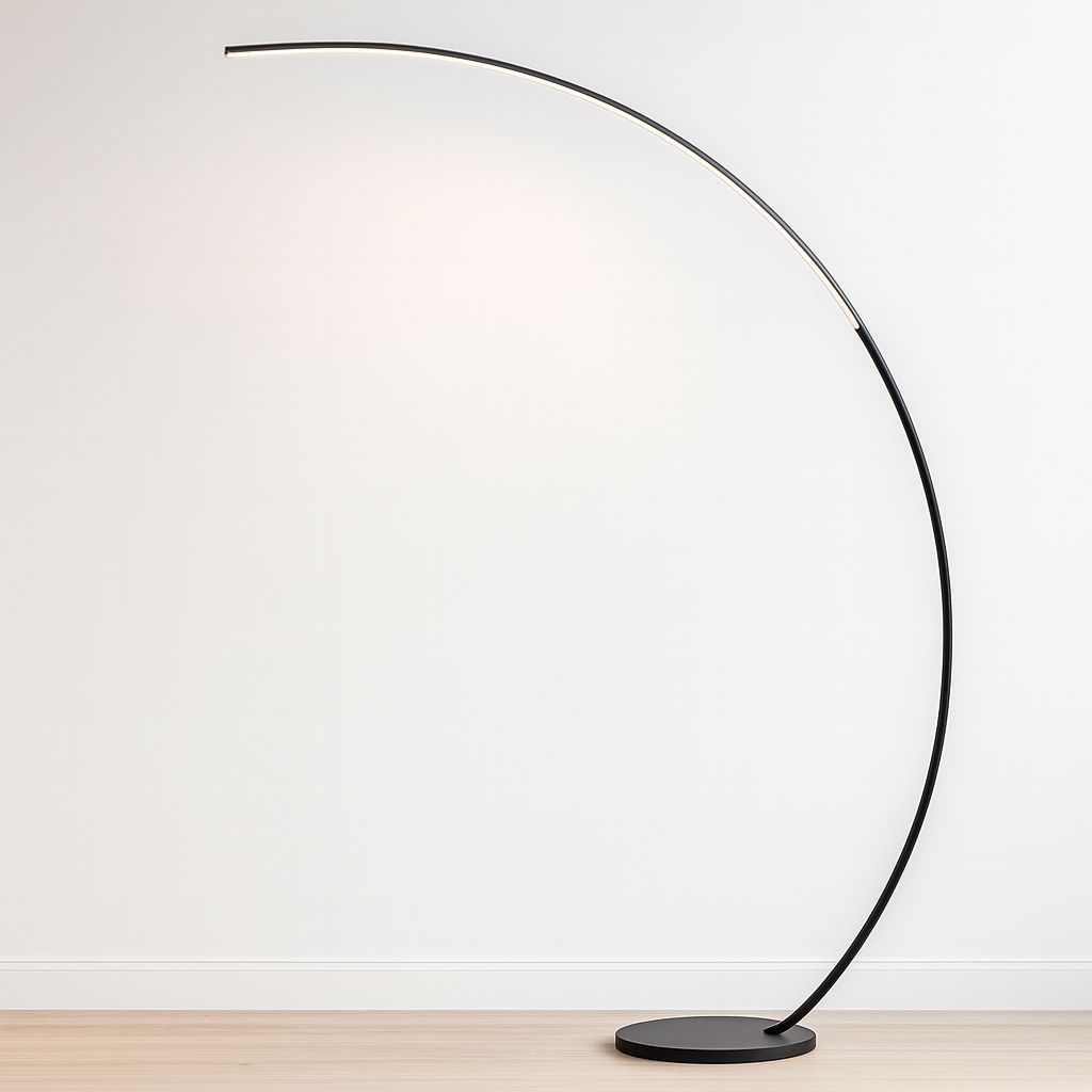 Arc Dimmable Black Floor Lamp | Nordic LED Stand Light 0
