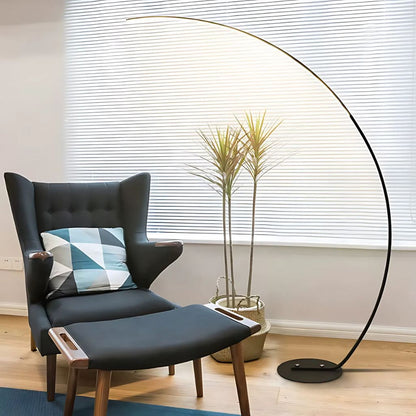 Arc Dimmable Black Floor Lamp | Nordic LED Stand Light 1
