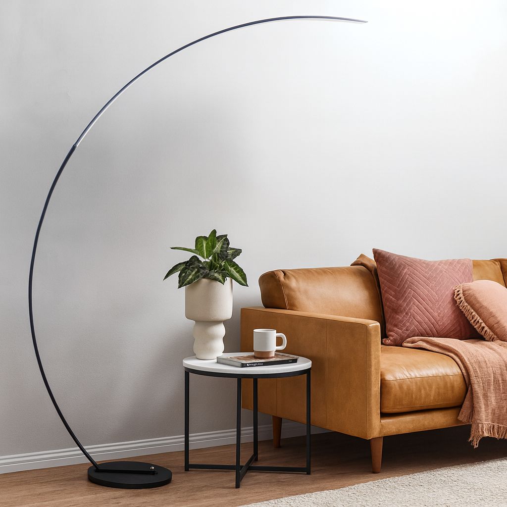 Arc Dimmable Black Floor Lamp | Nordic LED Stand Light 2