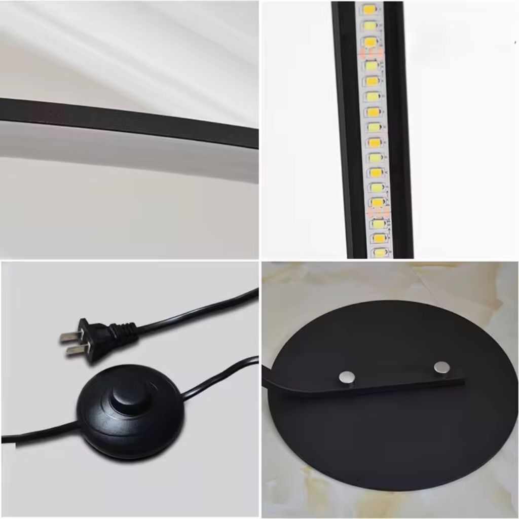 Arc Dimmable Black Floor Lamp | Nordic LED Stand Light 4
