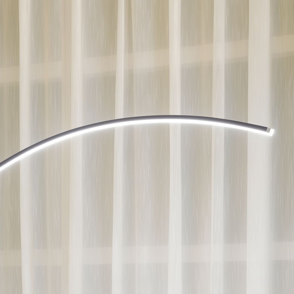 Arc Dimmable Black Floor Lamp | Nordic LED Stand Light 6