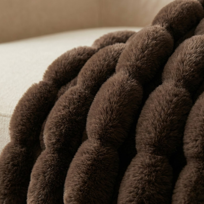 Arctic Plush Faux Rabbit Fur Throw Blanket 4