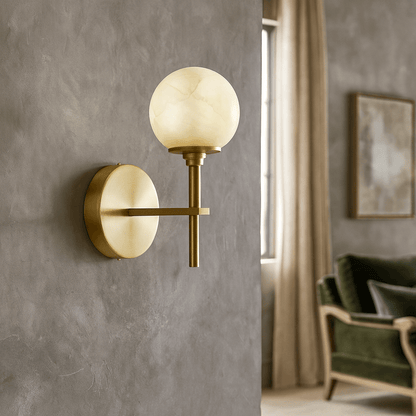 Aria Copper & Marble Wall Sconce 1