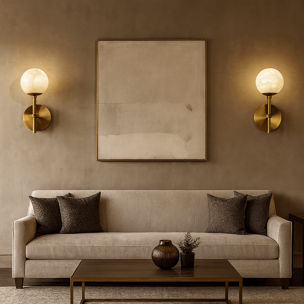 Aria Copper & Marble Wall Sconce 2