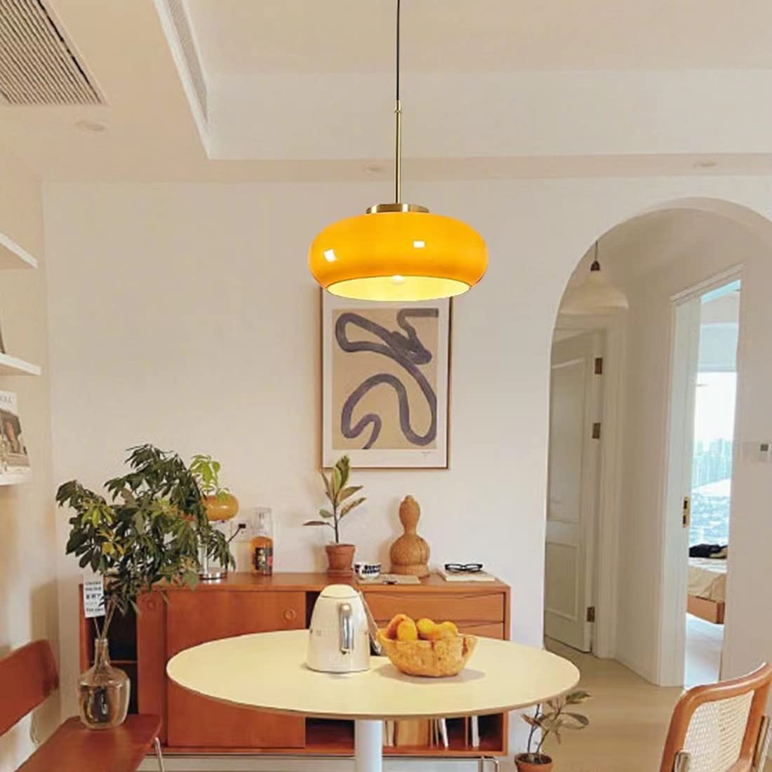 Artistic Glass Pendant Light, Bread Shape 0