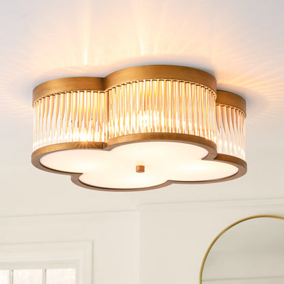 Arvola 4-Light Dimmable Transitional Unique Statement Flush Mount (15") 0