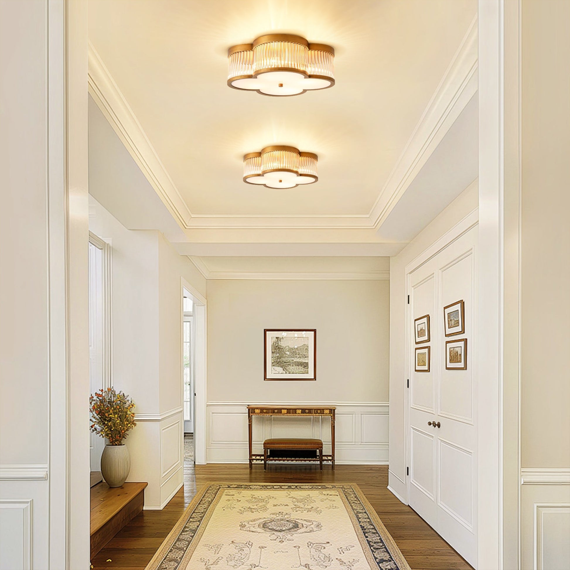 Arvola 4-Light Dimmable Transitional Unique Statement Flush Mount (15") 1
