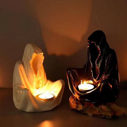 LuxRoyale Candle Holder Shrouded In Mystery With Vintage Arcane Charm