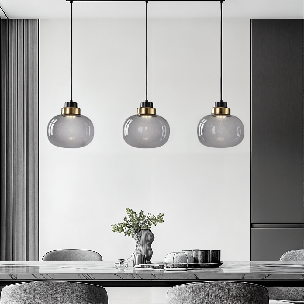 RoyaleGlow Ashton Glass Pendant Lights for Retro Elegance