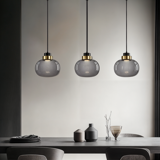 RoyaleGlow Ashton Glass Pendant Lights for Retro Elegance