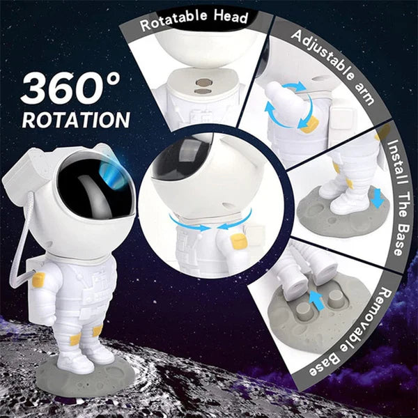 Luxora Astronaut Star Galaxy-Projector for Home Ambiance