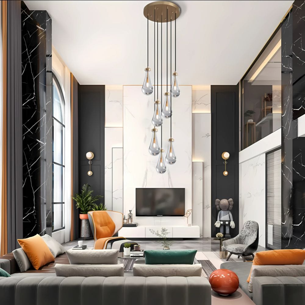 Aura Modern Copper Chandelier 1