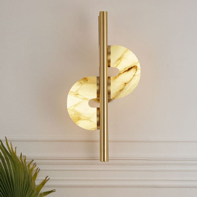 Aurelia Dual Disc Alabaster Sconce 2