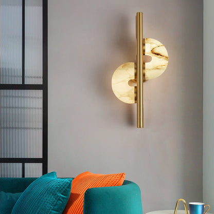Aurelia Dual Disc Alabaster Sconce 3