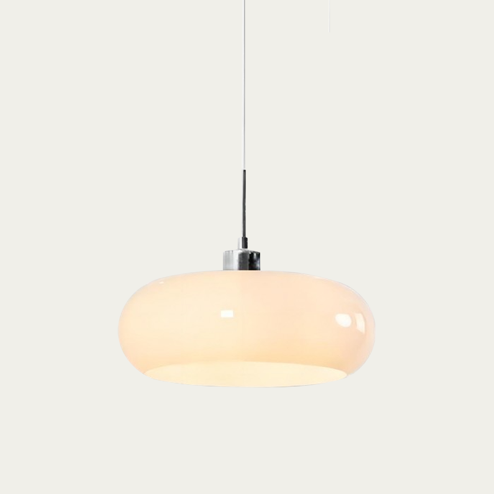 Aurevina | Bauhaus Glass Pendant Light with Hand-Blown Tea Glass Shade