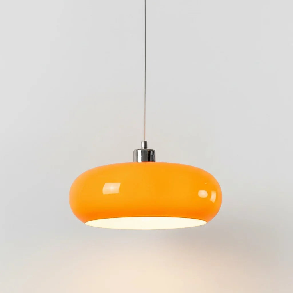 Aurevina | Bauhaus Glass Pendant Light with Hand-Blown Tea Glass Shade