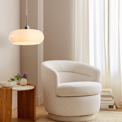 Aurevina | Bauhaus Glass Pendant Light with Hand-Blown Tea Glass Shade