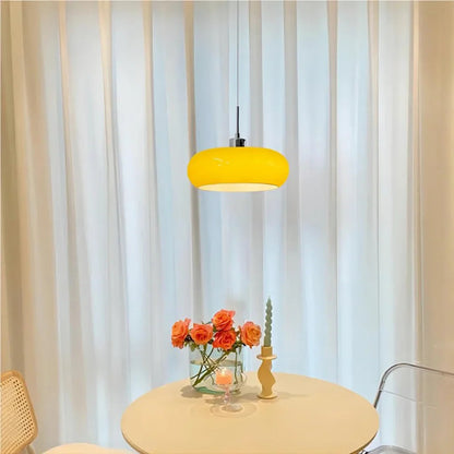 Aurevina | Bauhaus Glass Pendant Light with Hand-Blown Tea Glass Shade